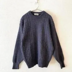 ☆【Christine Collas】ニット 毛100％ ケーブル編み L相当