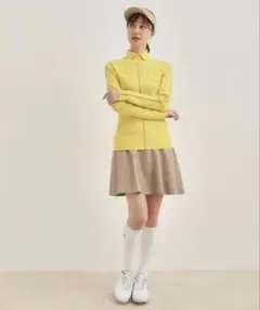 美品！ジュンアンドロペ Sサイズ　ベージュ プリーツスカート