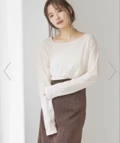 mysty woman シアークルーネックロングスリーブインナー