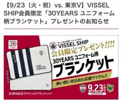 ヴィッセル神戸　ブランケット　VISSSEL SHIP限定