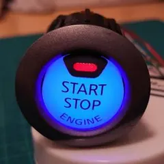 LED打ち替え済 日産/スズキ車用 プッシュスタートスイッチ ブルー/レッドのサムネイル