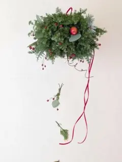 姫リンゴのクリスマスフライングリース♡クリスマスリース