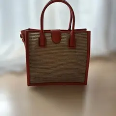 CHARLES&KEITH オレンジとゴールドのかご（バッグ紐無し）