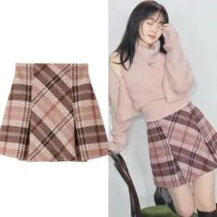 SNIDEL♡ロービングチェックミニスカート