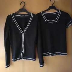 HEALTHY KAREN ブラックカーディガン・トップスセット　しまむら