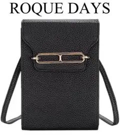 ROQUE DAYS スマホショルダー ポーチ ショルダーバッグ 縦型 ブラック
