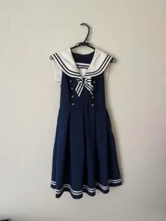 セーラー ひざ丈ワンピース