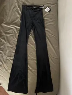 Bershka 黒 ベロア フレアパンツ S