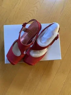 【新品】【格安】オープントゥサンダル　赤　23cm