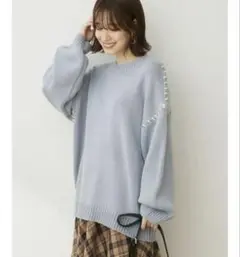 《新品タグ付き》petit fleurハンドステッチニット　長袖
