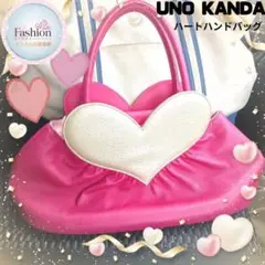 UNOKANDA ウノカンダ ハートモチーフ ハンドバッグ ピンク レザー