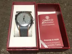 omeco 駅弁マスター オメックス オメコ腕時計 新品 電池交換済 シルバー