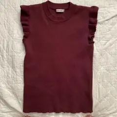 INGNI フリル袖 ノースリーブニット