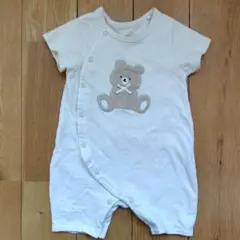 クマ刺繍ロンパース 80サイズ
