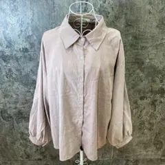 GRL グレイル ✨ボリュームスリーブ オーバーシャツ✨ ベージュ F 良品