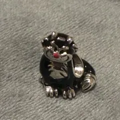 Pandora 猫　ブラック　シルバー　チャーム　パンドラ