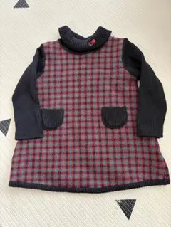 familiar チェック柄 ワンピース