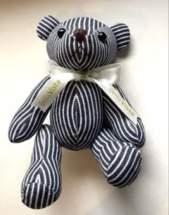 ベラビスタ テディベア ストライプ デニム　ぬいぐるみ