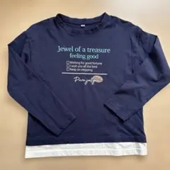 長袖カットソー ネイビー 140