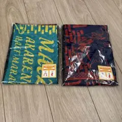 マラソン　ストレッチタオル 2枚セット 青 赤　非売品　スポーツタオル　新品
