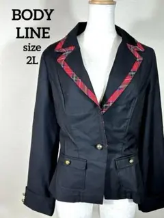 BODY LINE 2L ジャケット 黒 赤 チェック 地雷系 量産型 コスプレのサムネイル