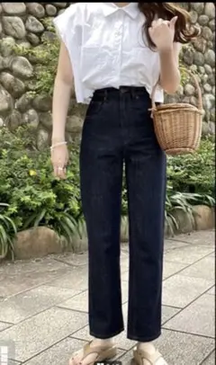 ハイウエストストレートデニムパンツcu295 GRL