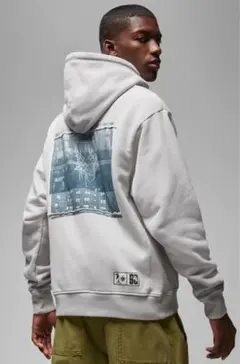 新品 UNION Jordan BBS フーディー グレー パーカー L