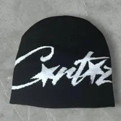 ビーニー　y2kグランジ　海外ストリート　 corteiz コーテイズ　ブラック