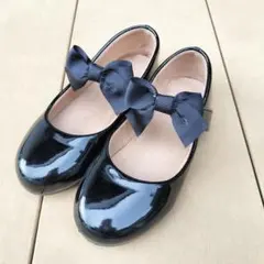 フォーマルシューズ 黒リボン