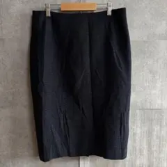 ラファイエット ツイード スカート バックスリット コットンウール L 紺のサムネイル