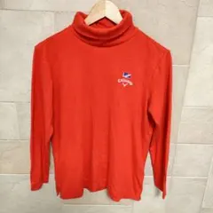 CALLAWAY ゴルフ 薄手ニットシャツ 長袖 タートルネック 刺繍 赤