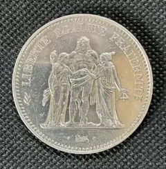 本物保証　1824年 フランス 5フラン銀貨、アンティーク フランス】5フラン 銀貨 1830A NGC AU 53［B-0000372