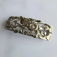 ジョージジェンセン シルバー ブローチ 925 リーフ フラワー 925
