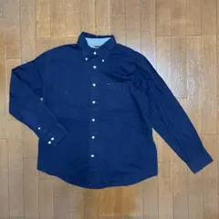 バングラデシュ製/TOMMY/トミー/ロゴ/コットン/シャツ/長袖/ネイビーのサムネイル