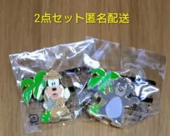 【新品未使用】ジャングルカーニバル景品グーフィー•バルー ピンバッジ 2点セット