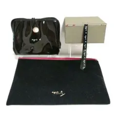 agnes b.BEAUTEアクセBOXとクラッチバッグのセット＆エナメルポーチ