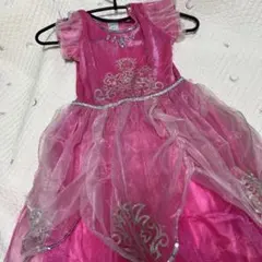 ピンク フリル付き フォーマルドレス