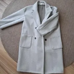 HaseD'or グレー ダブルブレスト チェスターコートM