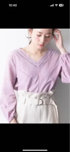 Urban Research 薄紫 ブラウス フリーサイズ