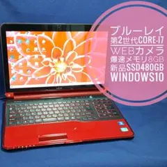 富士通/2世代CORE-I7/メモリ8G/新品爆速SSD480G/カメラブ