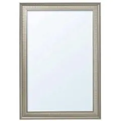 IKEAヴィンテージ西洋タイル張りウッドフレーム・ミラー 大型★  立て掛け鏡 IKEAヴィンテージ西洋タイル張りウッドフレーム・ミラー 大型