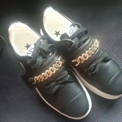 D.A.D スニーカー ブラック ゴールドチェーン
