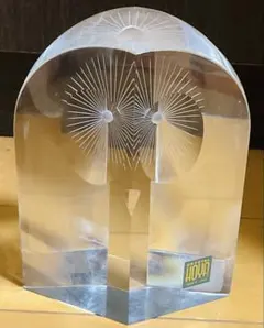 Hoya クリスタルガラス 彫刻　ふくろう