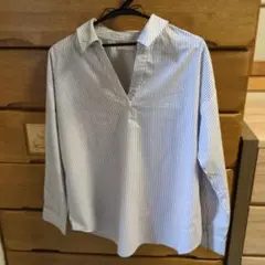 earth music&ecology 長袖ストライプシャツ