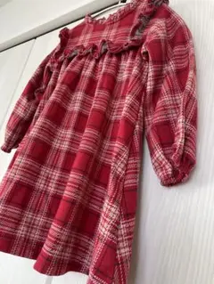 next レッドチェック ワンピース 110cm