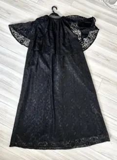 Neina ブラック ロングワンピース 半袖