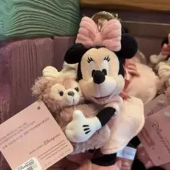 まろん様専用　香港ディズニー　ミニーマウスとシェリーメイ　ぬいぐるみキーホルダー