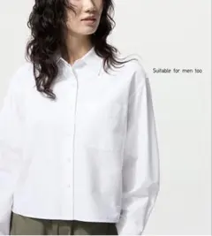 ユニクロ JW ANDERSON オックスフォード シャツ クロップド丈 Sのサムネイル