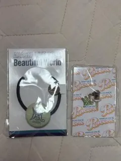 嵐 ヘアゴム イヤホンジャック 2点セット 緑