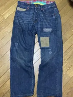 freesoul パッチワーク デニムパンツ